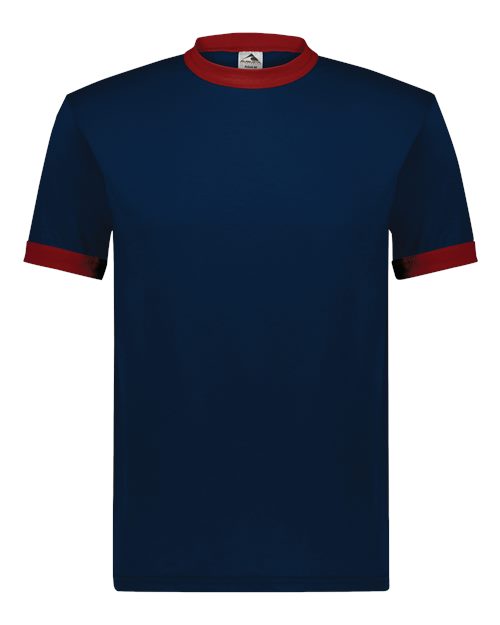 Augusta Sportswear Unisex 50/50 Ringer T-Shirt (Part 1 of 2) - Navy/ Red