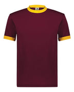 Augusta Sportswear Unisex 50/50 Ringer T-Shirt (Part 1 of 2) - Maroon/ Gold