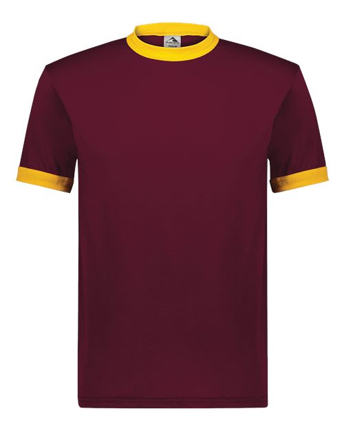 Augusta Sportswear Unisex 50/50 Ringer T-Shirt (Part 1 of 2) - Maroon/ Gold
