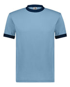 Augusta Sportswear Unisex 50/50 Ringer T-Shirt (Part 1 of 2) - Light Blue/ Navy