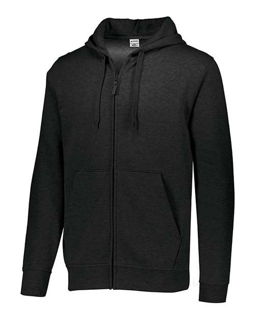 Augusta Sportswear Men's 60/40 Fleece Full-Zip Hooded Sweatshirt - Black