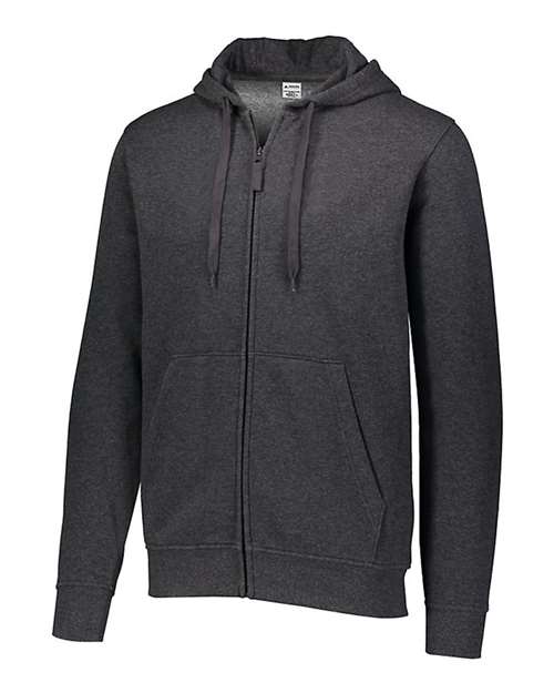 Augusta Sportswear Men's 60/40 Fleece Full-Zip Hooded Sweatshirt - Carbon Heather