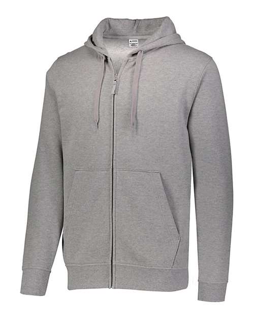 Augusta Sportswear Men's 60/40 Fleece Full-Zip Hooded Sweatshirt - Charcoal Heather