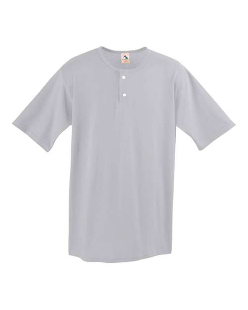 Augusta Sportswear Men's Two-Button Baseball Jersey - Athletic Heather