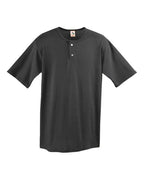 Augusta Sportswear Men's Two-Button Baseball Jersey - Black