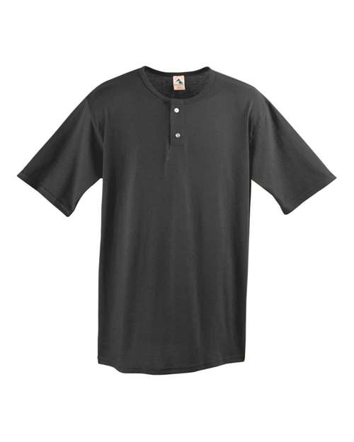 Augusta Sportswear Men's Two-Button Baseball Jersey - Black