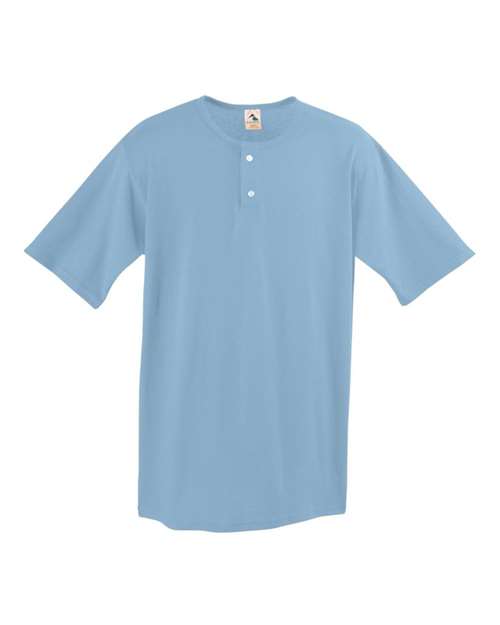 Augusta Sportswear Men's Two-Button Baseball Jersey - Light Blue