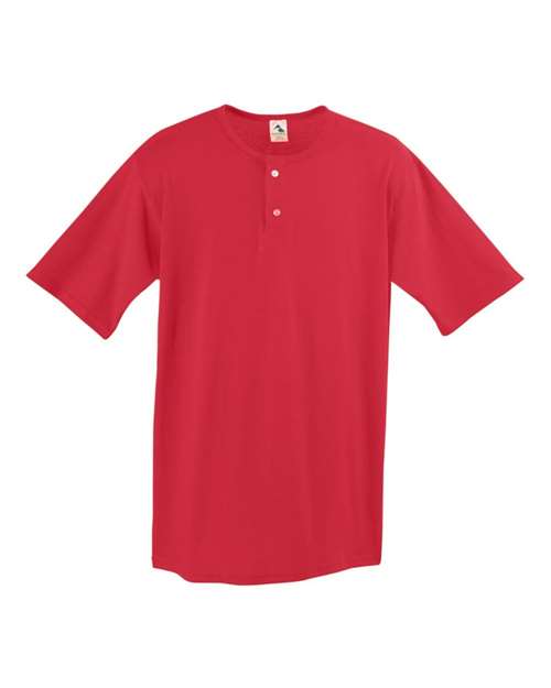 Augusta Sportswear Men's Two-Button Baseball Jersey - Red