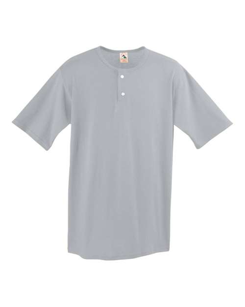 Augusta Sportswear Men's Two-Button Baseball Jersey - Silver Grey