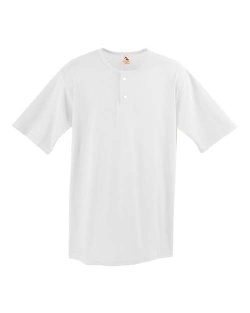 Augusta Sportswear Men's Two-Button Baseball Jersey - White