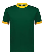 Augusta Sportswear Youth Ringer T-Shirt - Dark Green/ Gold