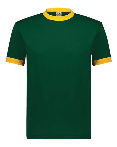 Augusta Sportswear Youth Ringer T-Shirt - Dark Green/ Gold