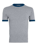 Augusta Sportswear Youth Ringer T-Shirt - Athletic Heather/ Navy