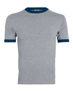 Augusta Sportswear Youth Ringer T-Shirt - Athletic Heather/ Navy