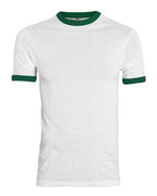 Augusta Sportswear Youth Ringer T-Shirt - White/ Dark Green
