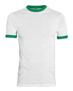 Augusta Sportswear Youth Ringer T-Shirt - White/ Kelly