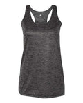 Badger Women's Tonal Blend Racerback Tank Top - Black Tonal Blend