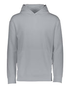 Augusta Sportswear Youth Wicking Fleece Hooded Sweatshirt - Athletic Grey
