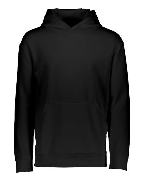 Augusta Sportswear Youth Wicking Fleece Hooded Sweatshirt - Black