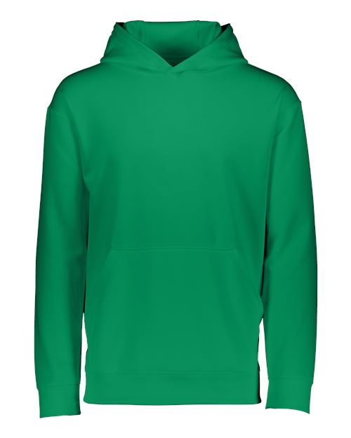 Augusta Sportswear Youth Wicking Fleece Hooded Sweatshirt - Kelly
