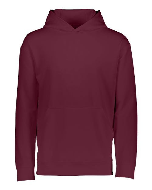 Augusta Sportswear Youth Wicking Fleece Hooded Sweatshirt - Maroon