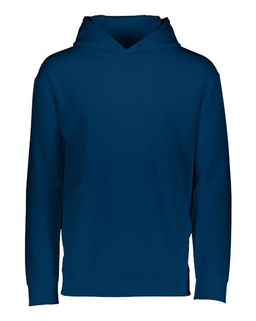 Augusta Sportswear Youth Wicking Fleece Hooded Sweatshirt - Navy
