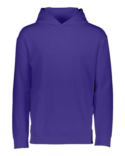 Augusta Sportswear Youth Wicking Fleece Hooded Sweatshirt - Purple