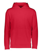 Augusta Sportswear Youth Wicking Fleece Hooded Sweatshirt - Red