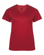 Badger Women's  Ultimate SoftLock™ V-Neck T-Shirt - Red
