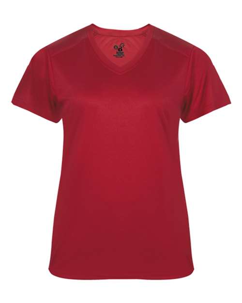 Badger Women's  Ultimate SoftLock™ V-Neck T-Shirt - Red
