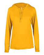 Badger Women's B-Core Hooded Long Sleeve T-Shirt (Part 1 of 2) - Gold