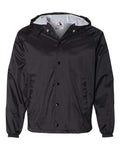 Augusta Sportswear Unisex Hooded Coach's Jacket - Black