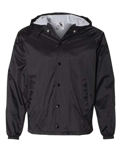 Augusta Sportswear Unisex Hooded Coach's Jacket - Black