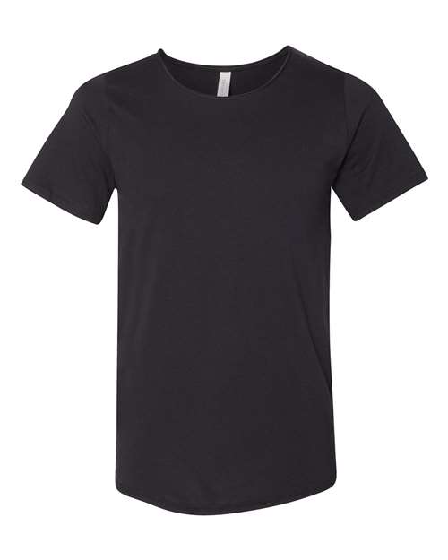 BELLA + CANVAS Unisex Raw Neck Tee - Black