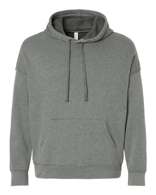 BELLA + CANVAS Unisex Sponge Fleece Drop Shoulder Hoodie Sweatshirt - Deep Heather