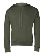 BELLA + CANVAS Unisex Sponge Fleece Drop Shoulder Hoodie Sweatshirt - Military Green