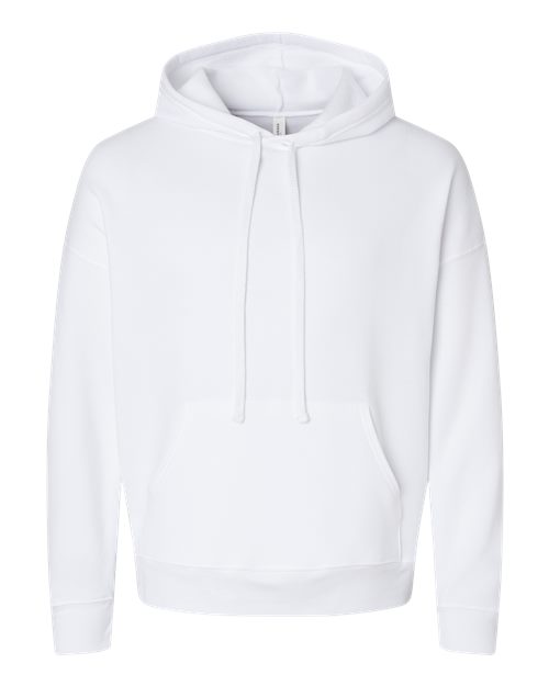 BELLA + CANVAS Unisex Sponge Fleece Drop Shoulder Hoodie Sweatshirt - White