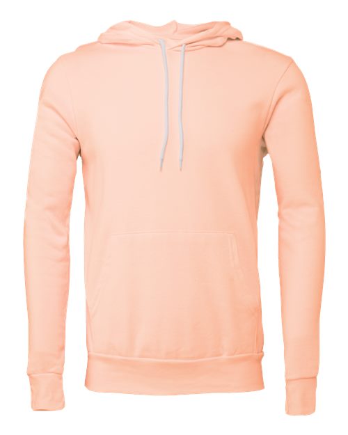 BELLA + CANVAS Unisex Sponge Fleece Hoodie Sweatshirt (Part 3 of 4) - Peach