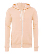 BELLA + CANVAS Unisex Sponge Fleece Full-Zip Hoodie Sweatshirt (Part 2 of 3) - Peach