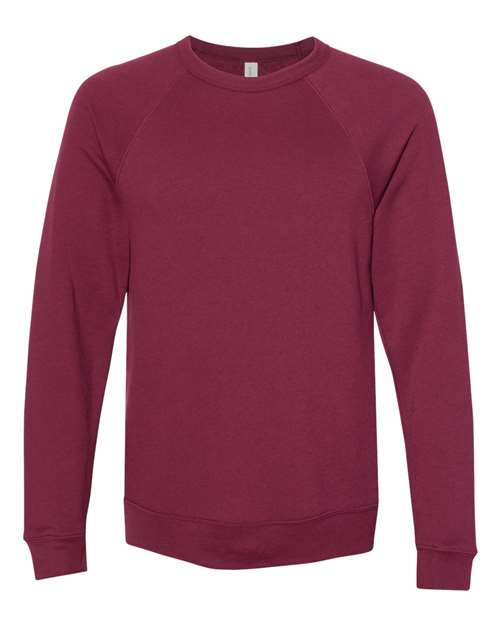 BELLA + CANVAS Unisex Sponge Fleece Raglan Crewneck Sweatshirt (Part 2 of 3) - Maroon