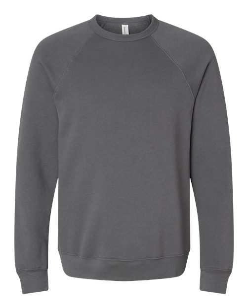 BELLA + CANVAS Unisex Sponge Fleece Raglan Crewneck Sweatshirt (Part 1 of 3) - Asphalt