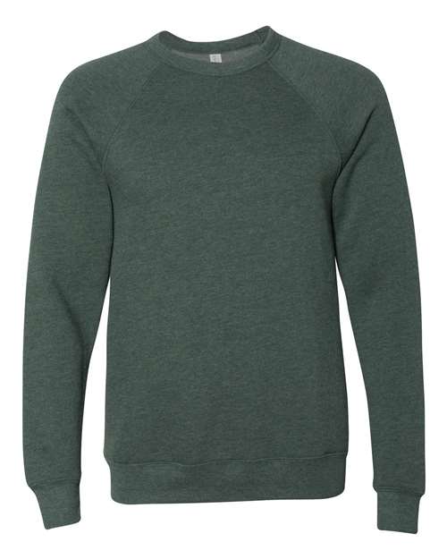BELLA + CANVAS Unisex Sponge Fleece Raglan Crewneck Sweatshirt (Part 2 of 3) - Heather Forest