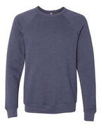 BELLA + CANVAS Unisex Sponge Fleece Raglan Crewneck Sweatshirt (Part 2 of 3) - Heather Navy