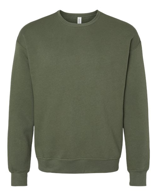 BELLA + CANVAS Unisex Sponge Fleece Drop Shoulder Crewneck Sweatshirt (Part 2 of 2) - Military Green