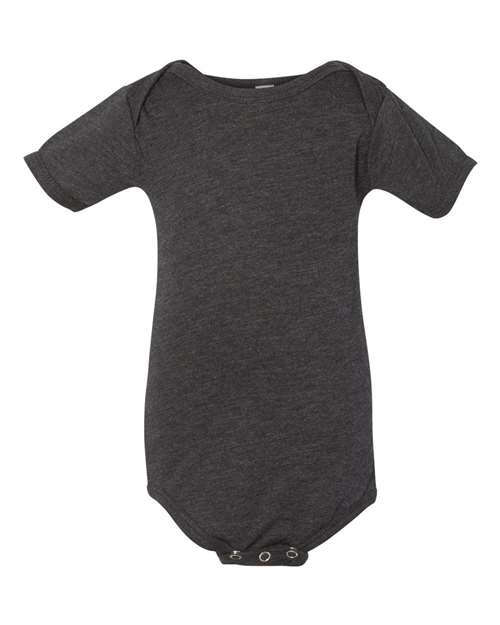 BELLA + CANVAS Infant Triblend One Piece - Charcoal Black Triblend
