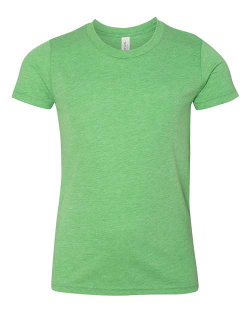 BELLA + CANVAS Youth Triblend Tee - Green Triblend