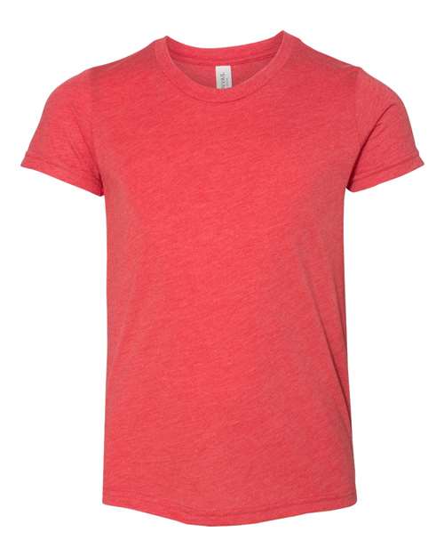 BELLA + CANVAS Youth Triblend Tee - Red Triblend