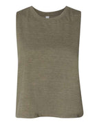BELLA + CANVAS Women's Racerback Crop Tank - Heather Olive