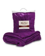Alpine Fleece Mink Touch Luxury Blanket - Plum