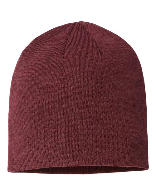 Atlantis Headwear Sustainable Beanie - Burgundy Melange